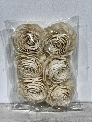 6 pc American Beauty Rose Flower Heads 